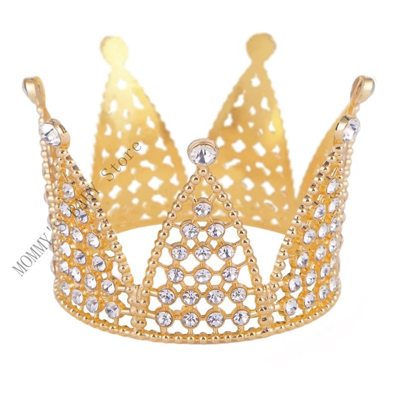 

Premium Crystal Childrens Princesses Tiaras For Costume Parties Sparkling Crystal Hair Accessory Girls 3+ Years золотий