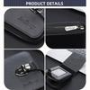 Portable PU Leather Men's Wallet Multi Card Slots Large Capacity Zipper Wallet Card Holder Waterproof Short Wallet Daily Use