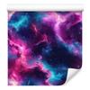 Watercolor Galaxy Wallpaper In Violet, Blue, Navy Blue and Plum 50x1000