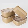 Kraft Paper Rectangular Disposable Food Containers