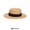 French 2025 Flat-Top Straw Hat for Women, Large Circumference, Flat Brim, Plus Size Resort Sun Hat