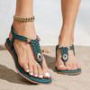Summer New Women's Travel Beach Retro Large Size Beach Creative Flat Sandals
