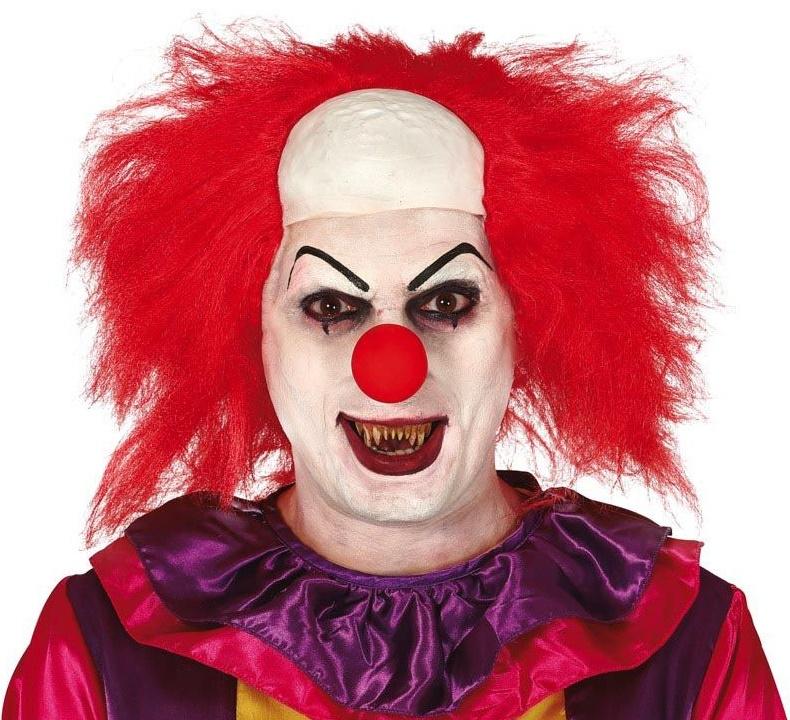 SuperMerchantEU Enge Clownpruik Rood Haar Met Kale Plek Red