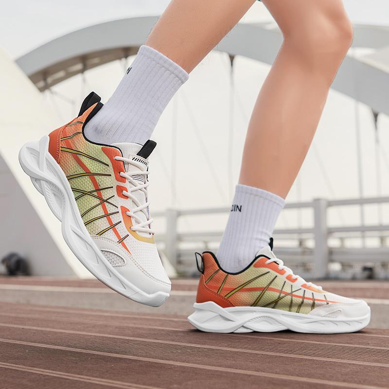 Men's Casual Mesh Sports Shoes Gradient Breathable Thick-soled  Shoes Trendy Shoes for All Season Lightweight and Versatile