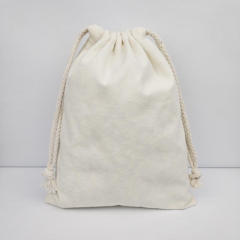 Eco-friendly Canvas Drawstring Bag - Blank All-Cotton Gift Packaging