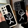 Phone Case for Samsung Galaxy S26 S25 Ultra S24 FE Funny Stickman Matchman Shell S23 Plus S22 + S21 S20 5G Soft Silicone Funda