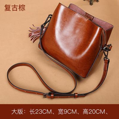 New fashiable leather bag, European and American fashiable leather shoulder bag, women's bag, crossbody bag