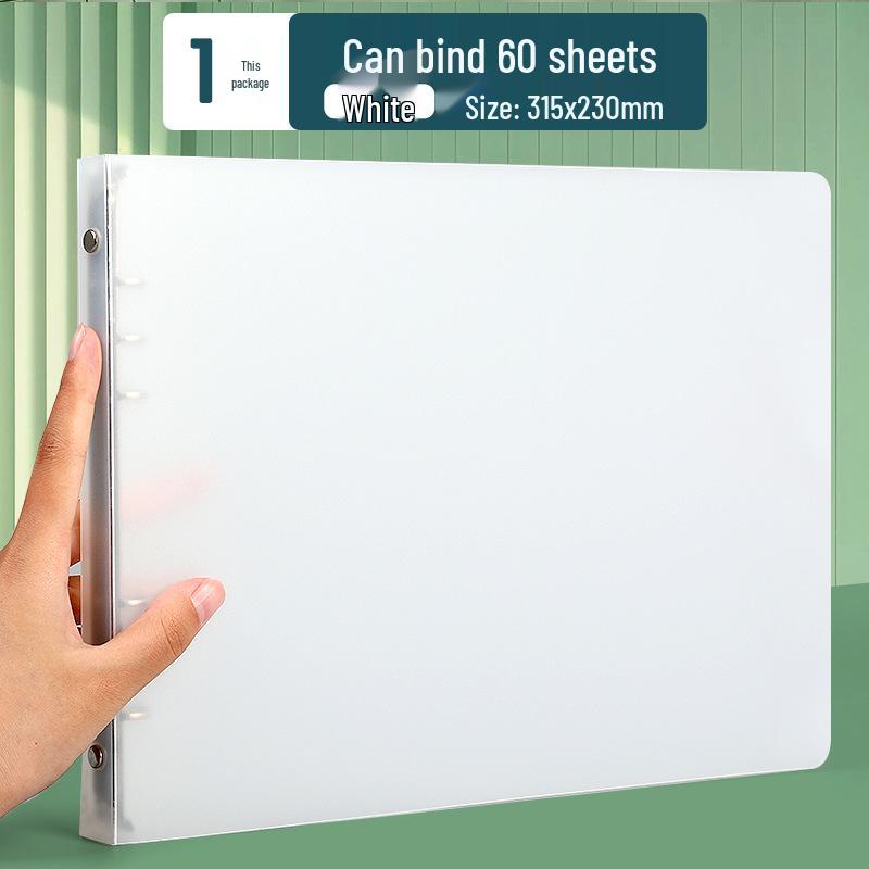 6-Hole A4 Loose-Leaf Binder with Multi-Hole Binding and Paper Clips