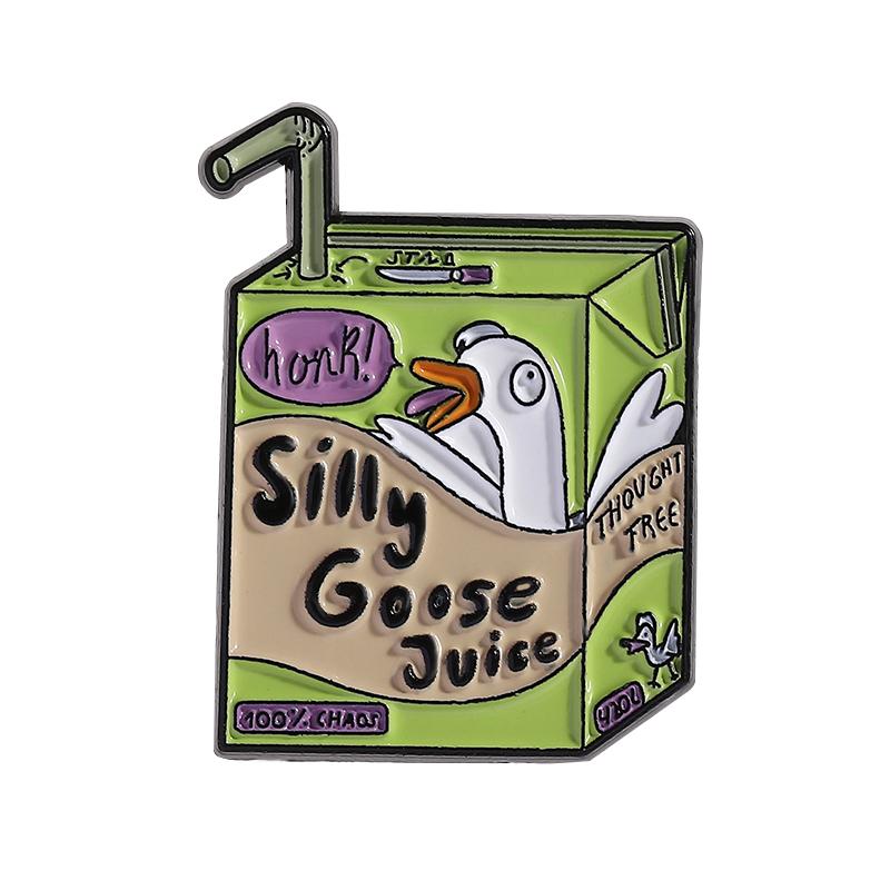 5-7PCS/SET Enamel Pins Custom Silly Goose Club Brooches Lapel Badges Clothes Animal Jewelry Gift for Friends