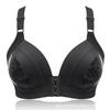 Thin front button bra without steel rim, large size, comfortable gathering bra, underwear