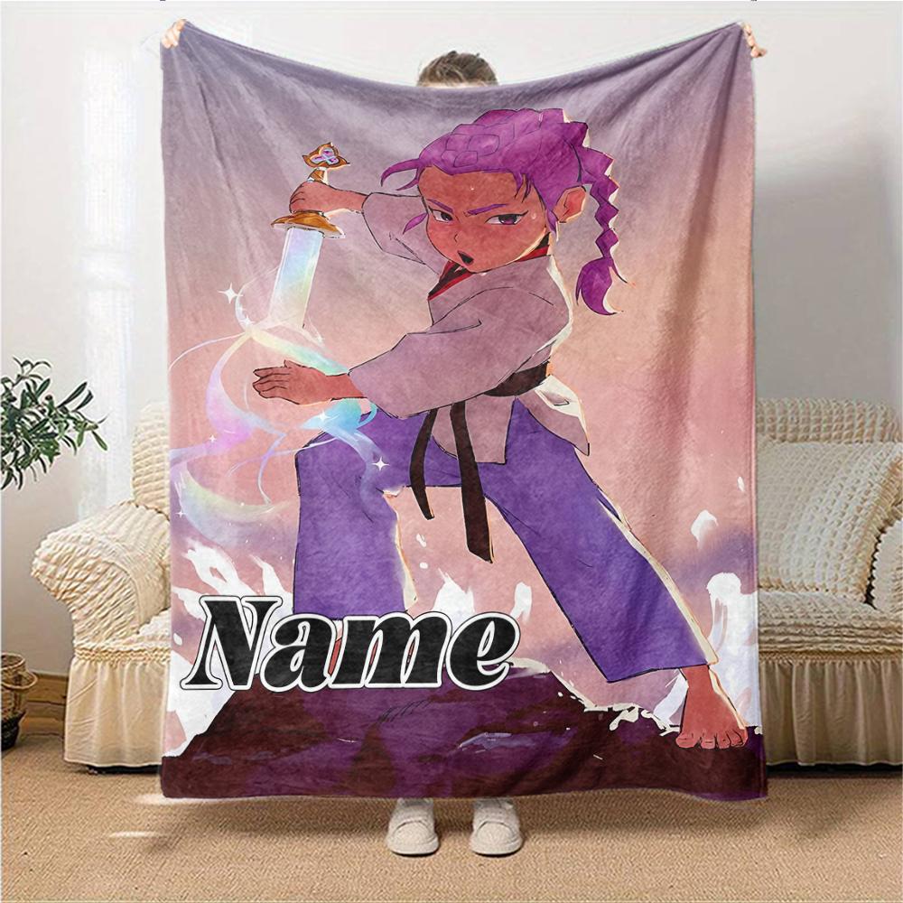 Custom Name Name Fantasy Trio Party Blanket For Couch Bed Plush Cozy Fuzzy Blanket Super Soft Warm Blankets For Fall And Winter 0916207