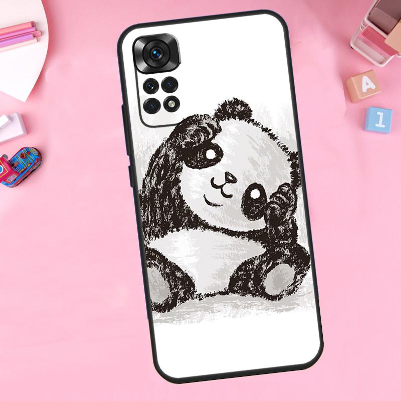 Cartoon Panda For Xiaomi Redmi Note 14 10 11 12 13 15 Pro Plus Phone Case For Redmi 15C 14C 10C 12C 13C 15