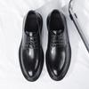 Business Formal High Quality Leather Flats Shoes Men Casual Low Top Solid Wedding Shoe Fashion Oxford Shoes Pointed Office Shoes