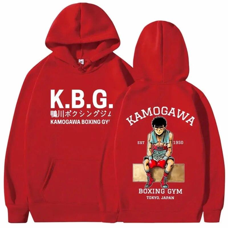 Best Seller Unisexga Makunouchi Takamura KGB Graphic Hoodies Unisex Streetwear Anime Kamogawa Boxing Gym Double Sided Print Hoodie Unisex
