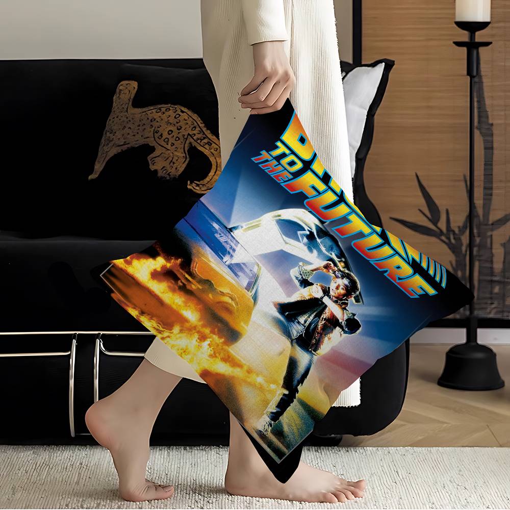 Movie Back To The Future Trilogy Cushion Cover Pillow Cover Decor Pillowcase Printed Cushion Case for Couch