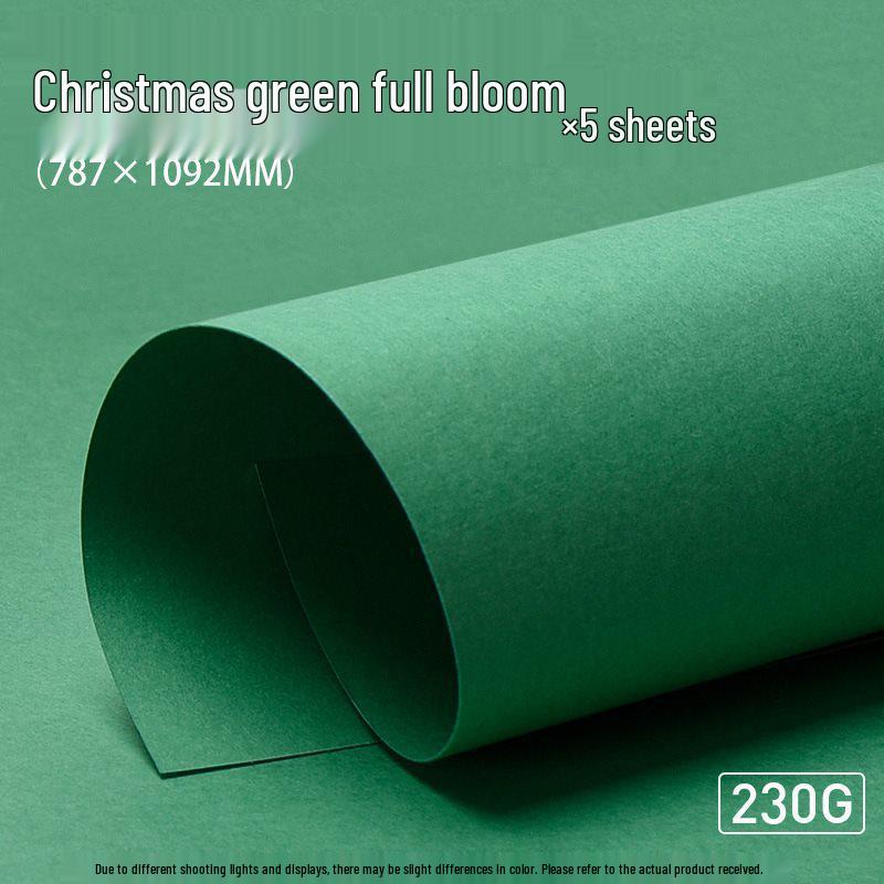 Yuanhao Green Series Cardstock: Light, Dark, Army, and Forest Green - 4k Colored Paper for A4 & A3 Backgrounds and Kindergarten DI.