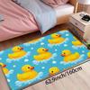 1pc 2D Flat Blue Rubber Ducks Bath Bubbles Cute Flannel Area Rug Non Slip Kids Bathroom Decor Carpet For Nursery Playroom Floor