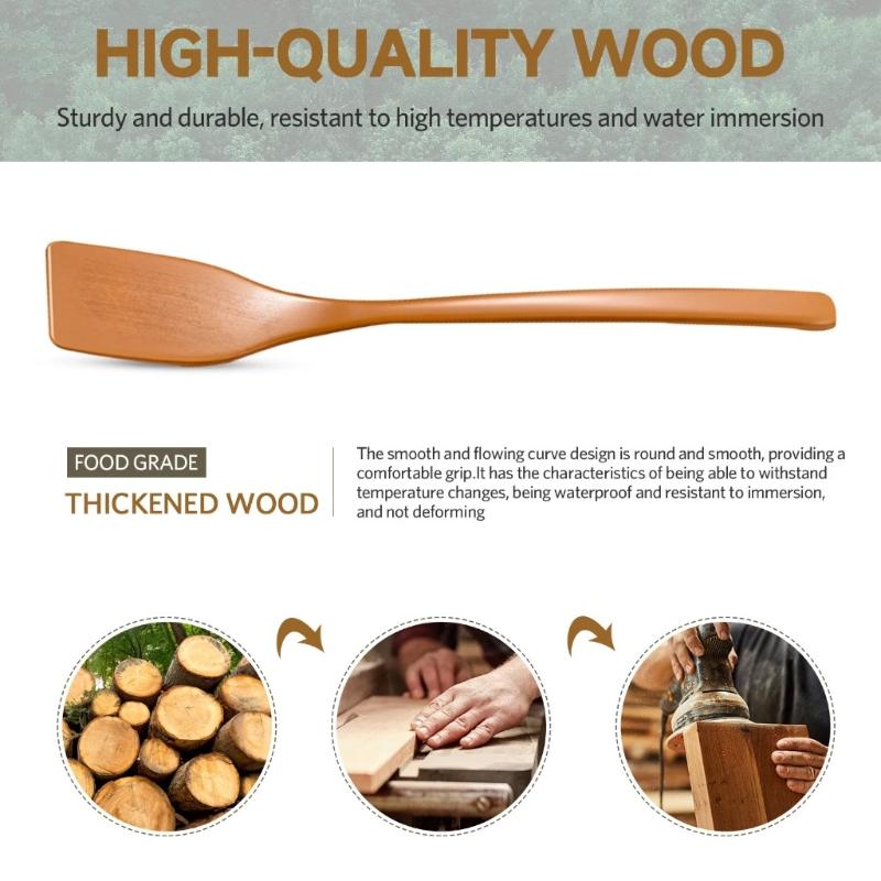 Kitchen Utensils No Stick Wooden Spatula Premium High Heat Wooden Turner Sturdy Versatile Frying Spatula Fried Food