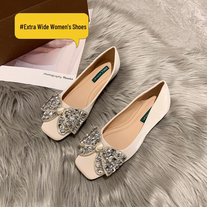 

A2001-4 Женские балетки Мэри Джейн на плоской мягкой подошве - Низкий каблук, Широкая полнота, Большой размер 35 абрикосовый