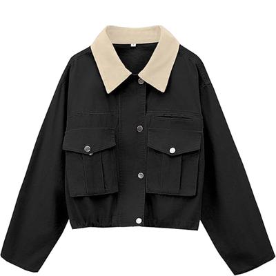 Women's Solid-color Fashionable Long-sleeved Top Coat