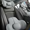 Comfortable Memory Foam Car Seat Headrest/Lumbar Support Adjustable Design Lightweight for Long Drives & Office Work