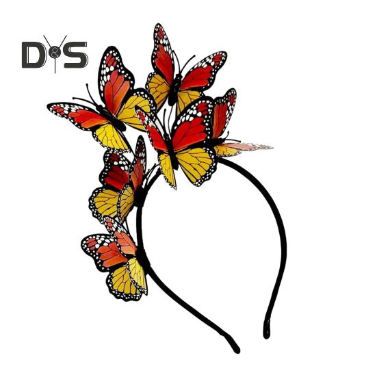 Damskie opaski na głowę kolorowe motyle dekoracje ślubne opaski na włosy imprezy cosplay halloween akcesoria do włosów