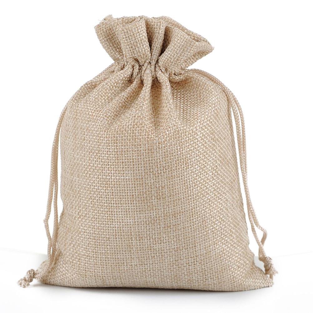 

12Pcs 13x18cm Lightweight Linen Gift Bag Christmas Candy Pouch for Kids Holiday Party Favors Storage Drawstring Pouch Beige 10X14cm&other