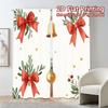2pcs,Curtains Christmas Bells Ornaments Leaves Bows (2) Chic Curtains&Drapes Polyester Easy Install Curtains Gifts Decorative