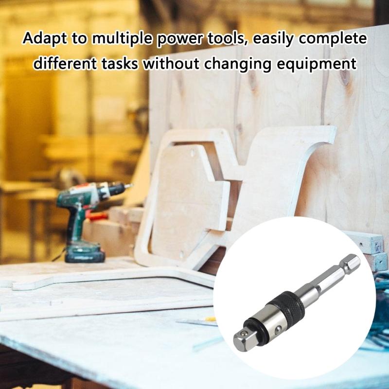 Hexagonal Tool Adapter Rod Double Material Construction Easy Tool Less Installation For Frequent Worksites Relocations