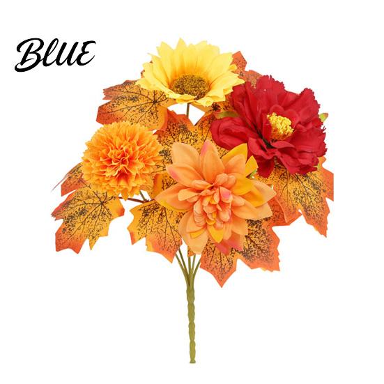 Realistic Fake Flowers for Desktop Artificial Fall Flowers Faux Silk Flower Arrangement Bouquet Reusable Botanical Arrangements Home Decor