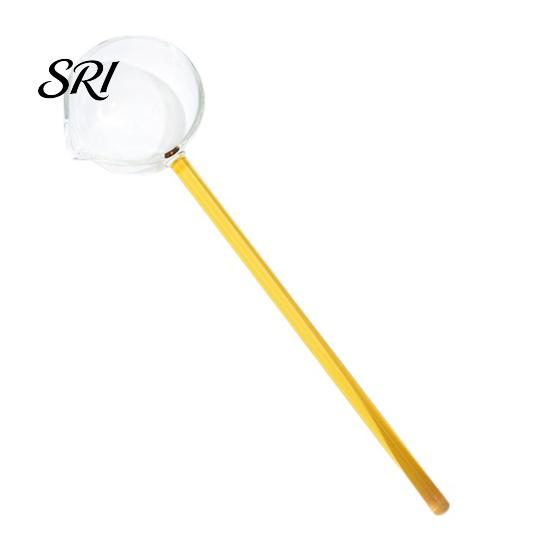 Ergonomic Glass Spoon Handmade Long Handle for Cooking Heat-Resistant Kitchen Utensil Adaptable Tool Stirring Serving Scooping Unique Gift Home Chefs