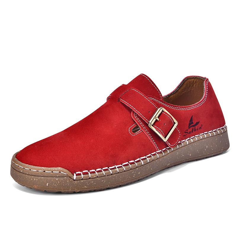 2025 Cross-Border Cow Tendon Soft Sole Women s Nurse Shoes: Comfortable Flat Birken-Style Mom Shoes 45