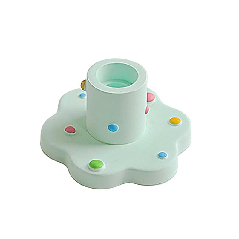 

1PC Candle Base Desktop Handicrafts Decorative Candlestick Ambience Gypsum Ornaments Flower Shape Unique Home Decor