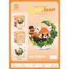 Mini Dog Cat panda raccoon Cute Pet Small Building Block Model Series Ornaments Children's Toy Christmas Birthday Gifts for Kids