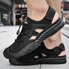 38-46 Summer Men's Large Fashion Outdoor Casual Sandals Handmade Mesh Breathable Sandals Beach Shoes