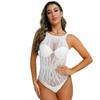 Hot Selling Hot Diamond One-Piece Bikini Jacquard Erotic Lingerie Hollow One-Piece Mesh Sexy 9207