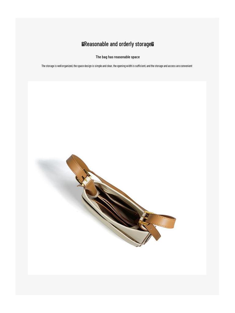 2025 Summer Genuine Leather Color Block Tote: Large Capacity Shoulder & Crossbody Handbag