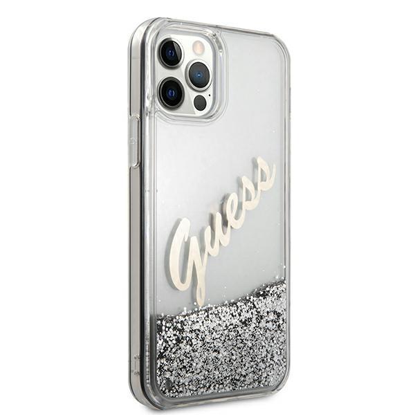 Guess Guhcp12Lglvssi Iphone 12 Pro Max6,7 Srebrny/Silver Hardcase Glitter Vintage Script