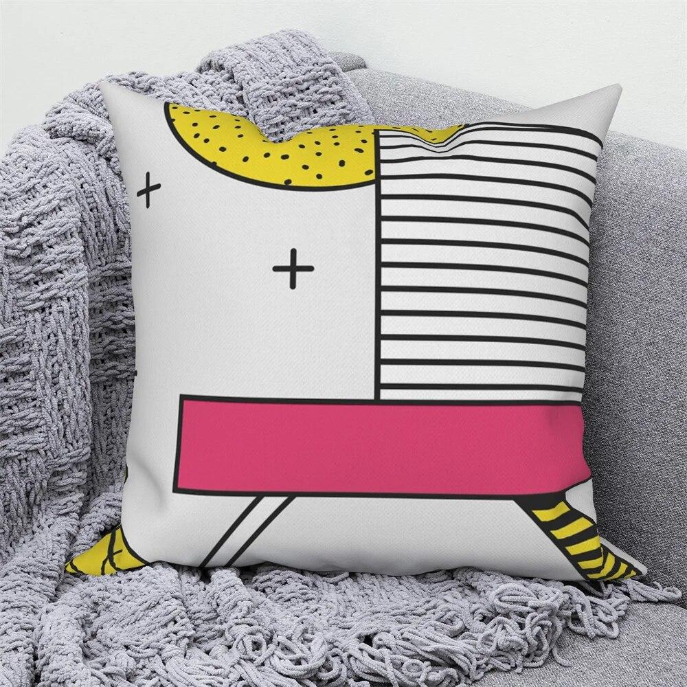 Față de pernă nordică Home Canapea Husă de pernă decorativă, geometrică, colorată