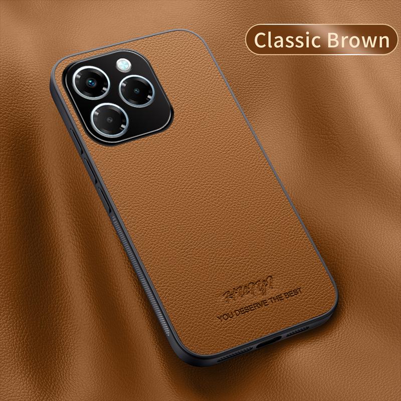 

Роскошный деловой кожаный мягкий каркас магнитная обложка для Infinix Note 40X Note40X 5G Чехлы для телефонов Capa Infinix Note 40X 5G коричневый