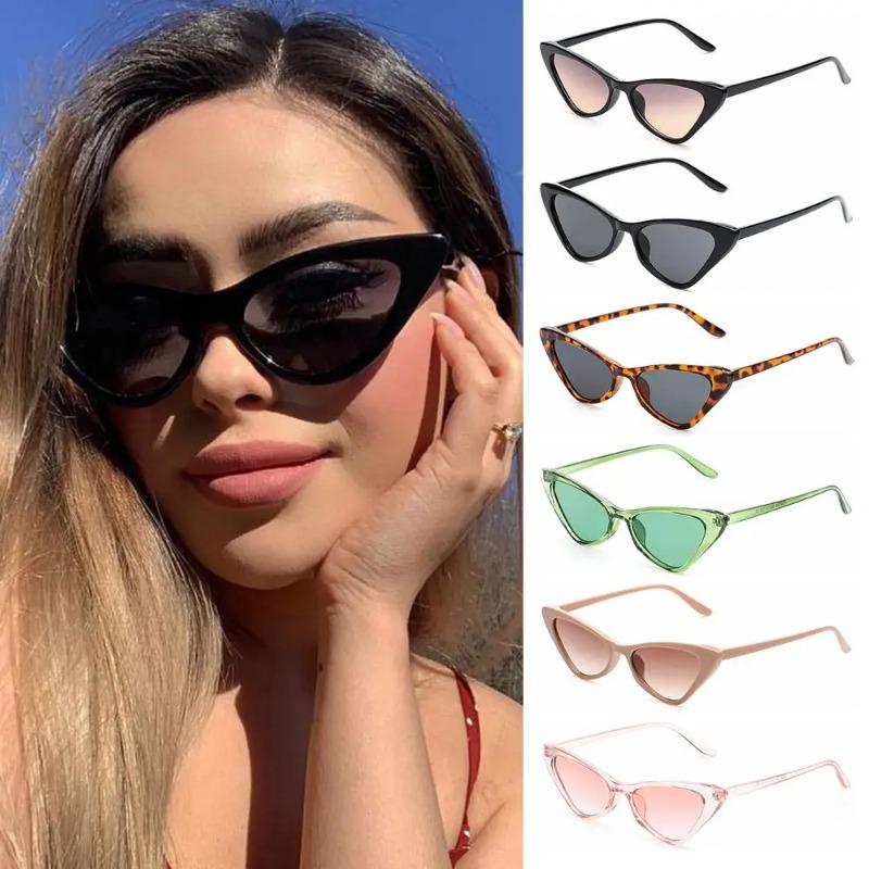 Vintage Cat Eye Sunglasses for Women Small Frame Retro Sunglasses UV400 Protection Eyewear Fashion Trendy Streetwear Accessories