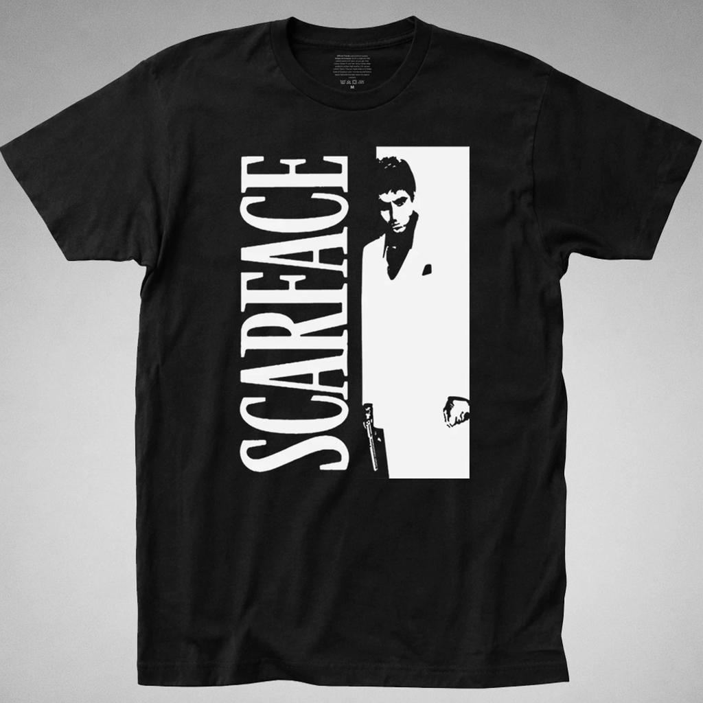 Scarface T-SHIRT Al Pacino scar Tony Montana face 80s 1983 gangster film Movie