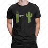 Funny Cactus Stickem Up Gun TShirts Men Crewneck Cotton T Shirt Short Sleeve Tees Summer Oneck Male Unisex  Printed Tshirt