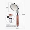 Hongdec HD-006-225 Ionic Filter Filtration Rainfall Shower Head Diverter Chrome Finish 3 Setting Water Saving Hand Showers