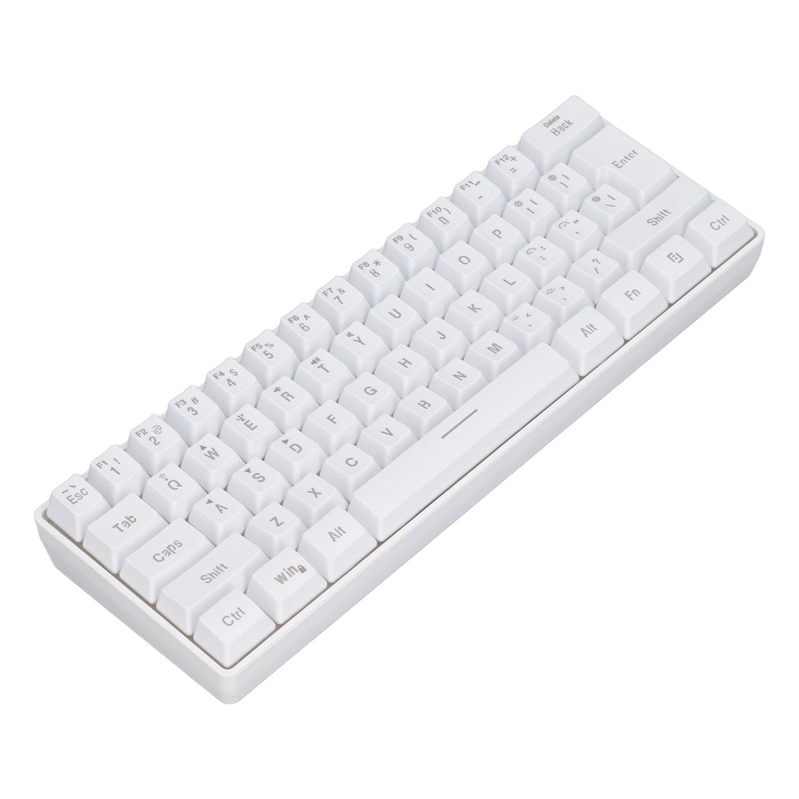 

3 Mode Keyboard Silent 61 Keys 2.4G Wireless Bluetooth Wired RGB Backlight Keyboard for Laptop белый