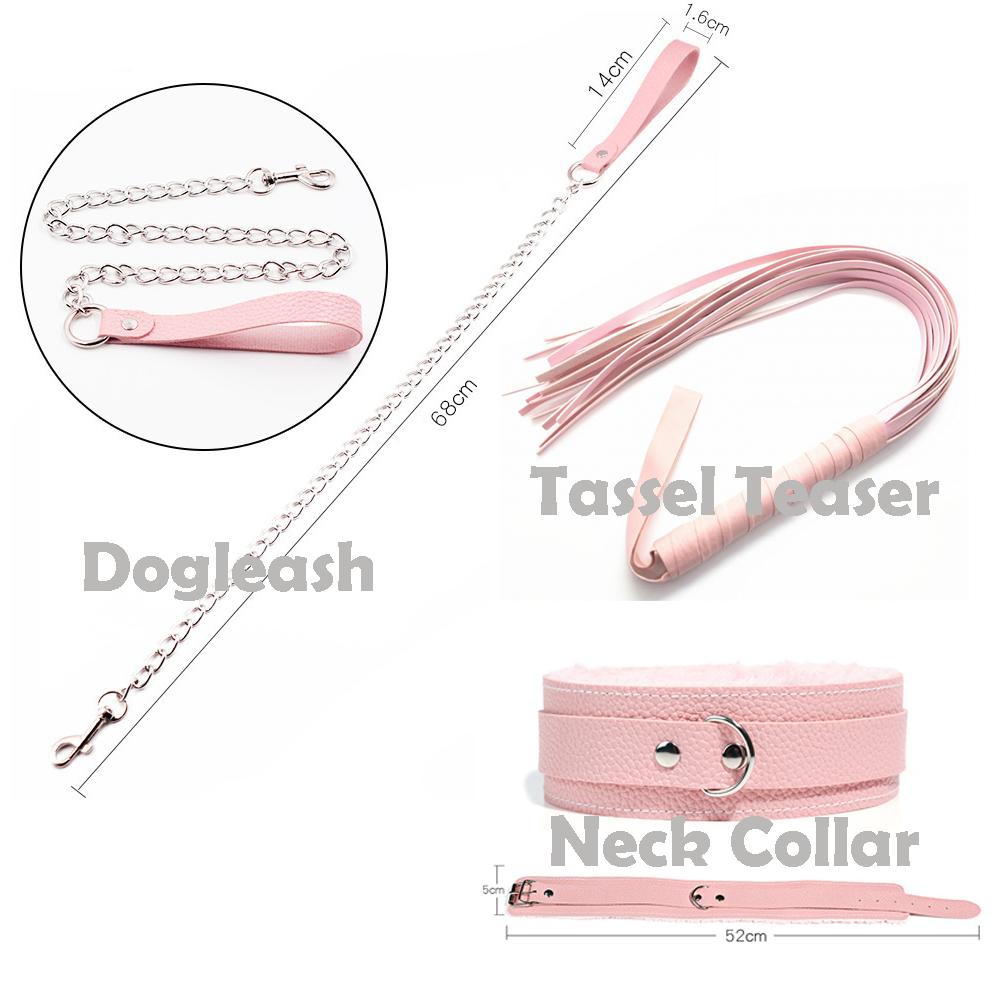 Couple  Adult Toy Flirt Teaser Neck Collar Leash Sex Toy Set SM Slave Erotic Games Toys Tassel Spank Dog Role Play 18+ Toys
