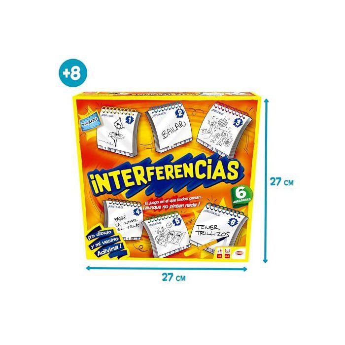 Jeu de société de dessin - Bizak - Interférences - 140 cartes - 6 cahiers effaçables - 6 feutres - Sablier 60 secondes