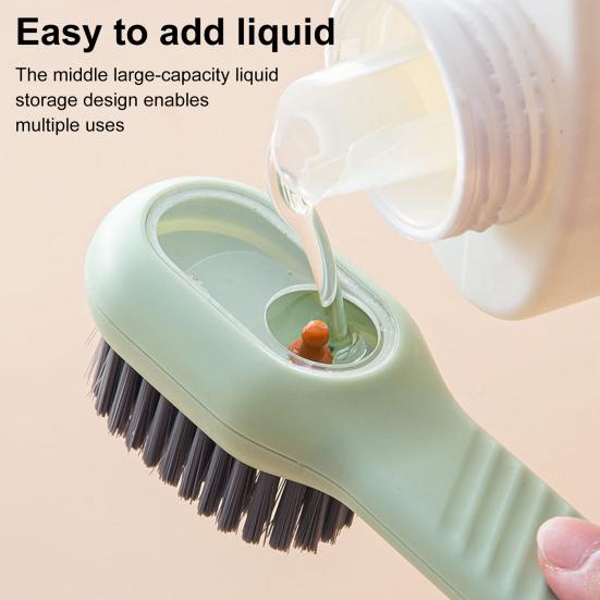 Shoes Cleaning Brush Ergonomic Handle Sturdy Multifunction Soap Dispenser Brush Multifunctional Cleaning Tool