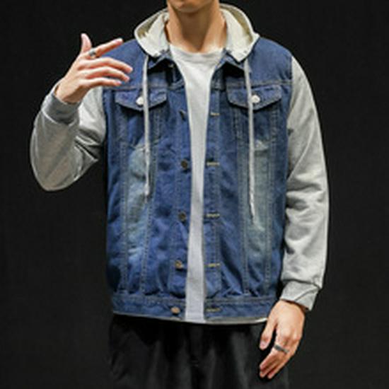 2025 Autumn Men's Plus Size Loose Casual Japanese Denim Jacket