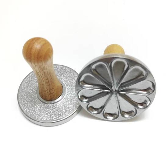 Штамп для печива Нержавіюча форма-вирізка для печива Прес для імбирного печива з дубовими ручками Багаторазові тиснення для печива для домашнього випікання печива та випічки